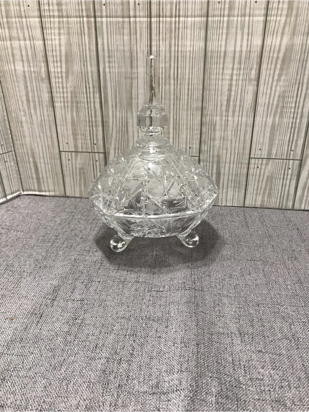 Vintage cut Crystal Candy Dish.